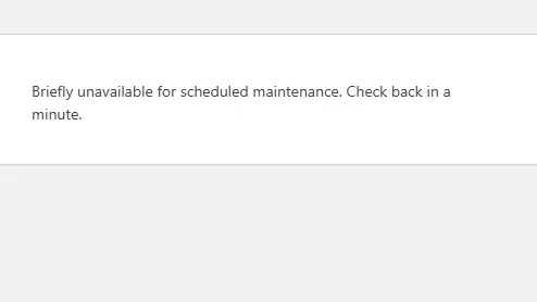 Briefly unavailable for scheduled maintenance. Check back in a minute.