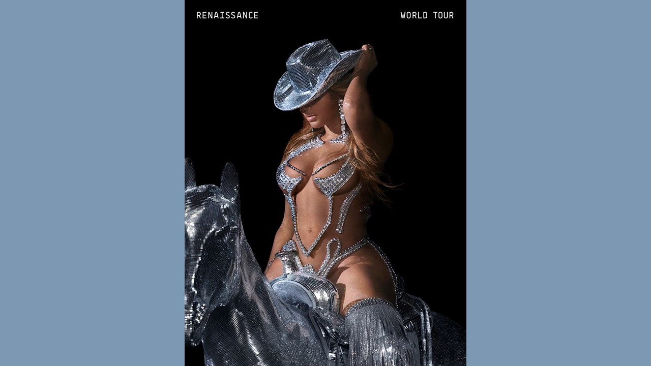 Beyoncé riding up on her silver glitter horse... as only Beyonce can