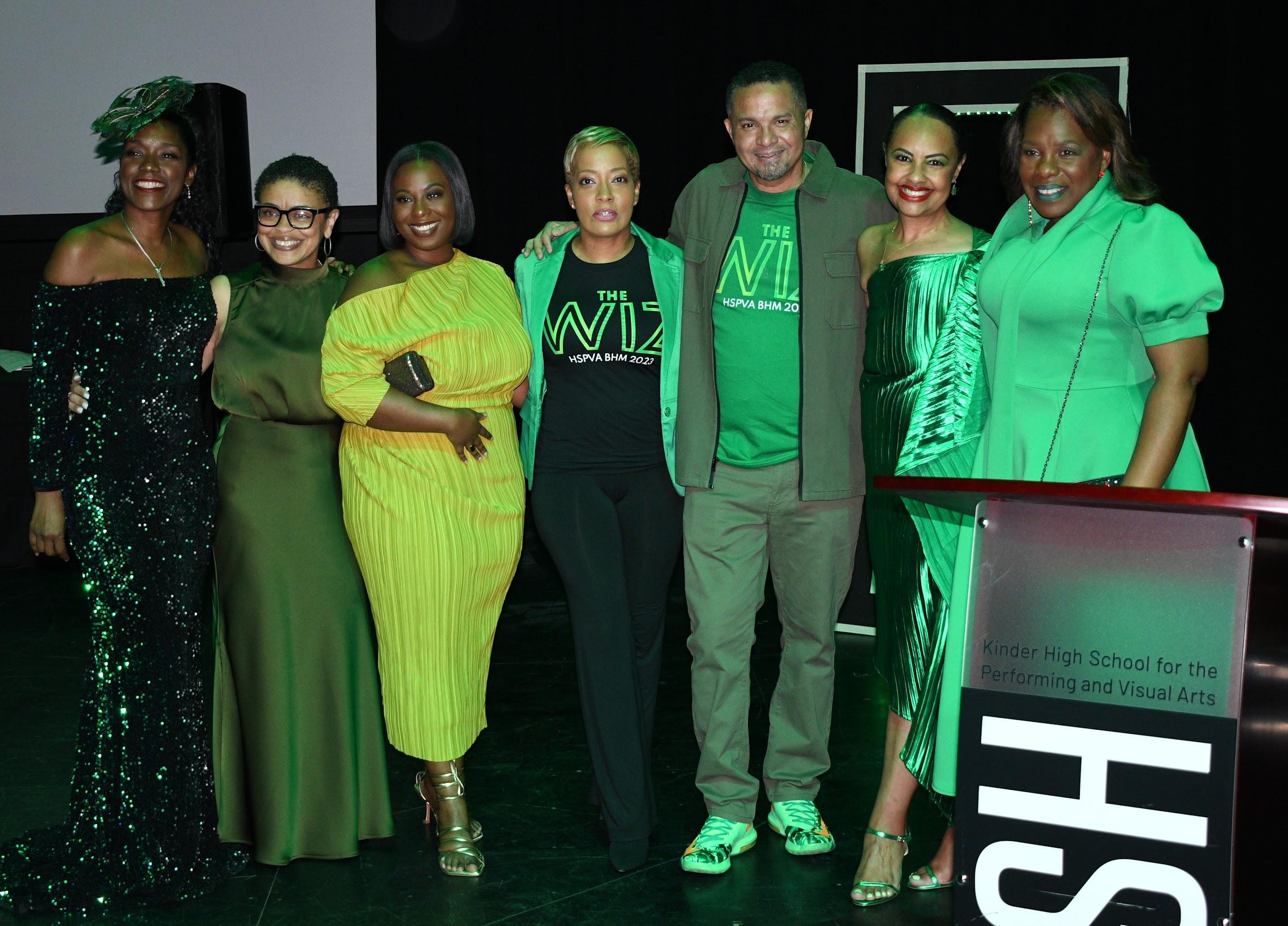 HSPVA Black Alumni Network members and coordinators of the Wiz Emerald City Experience pose during the recent event which sought to raise$50,000 in scholarships for Black students at HSPVA.
