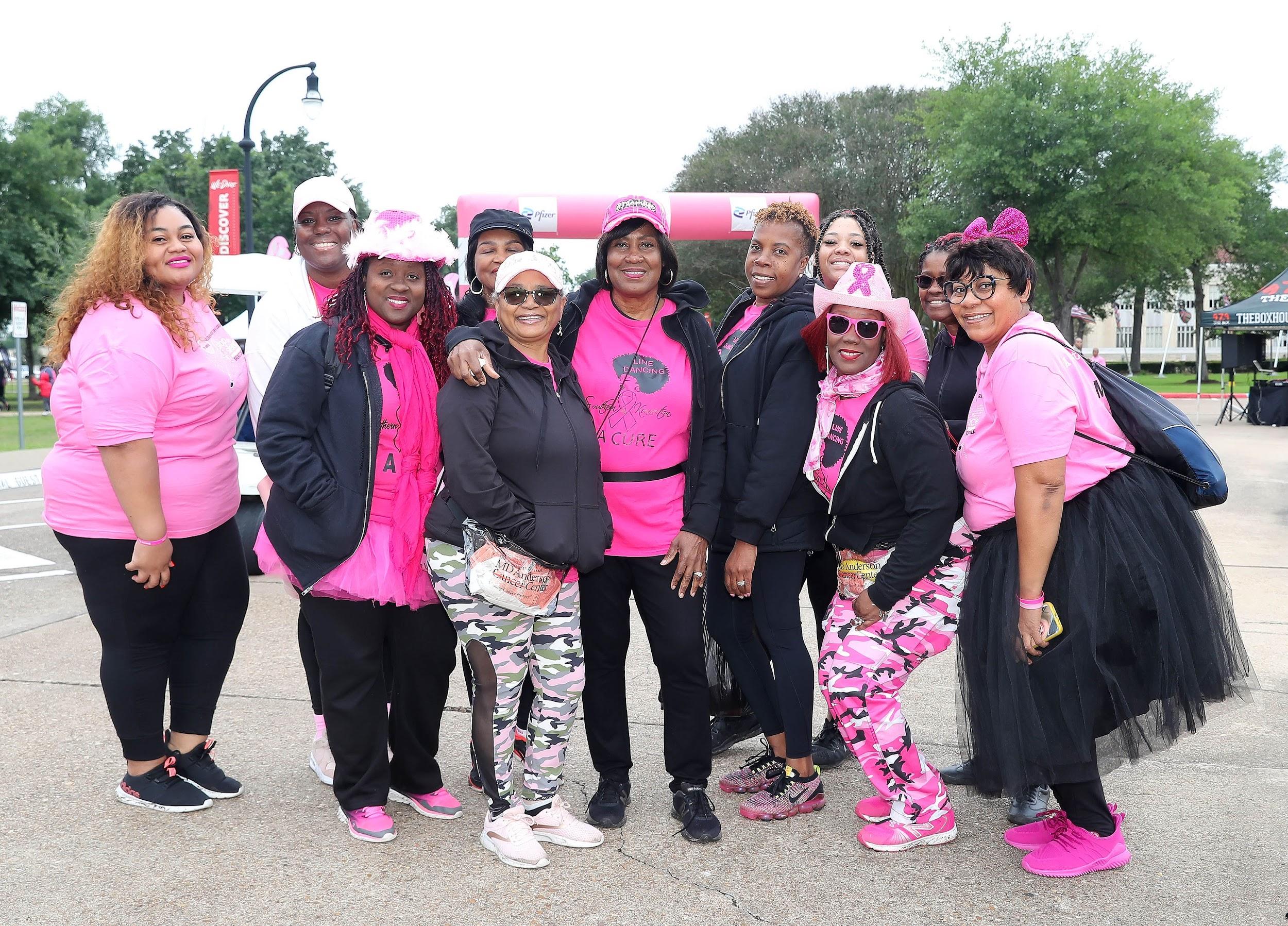 Female participants pose for a pciture