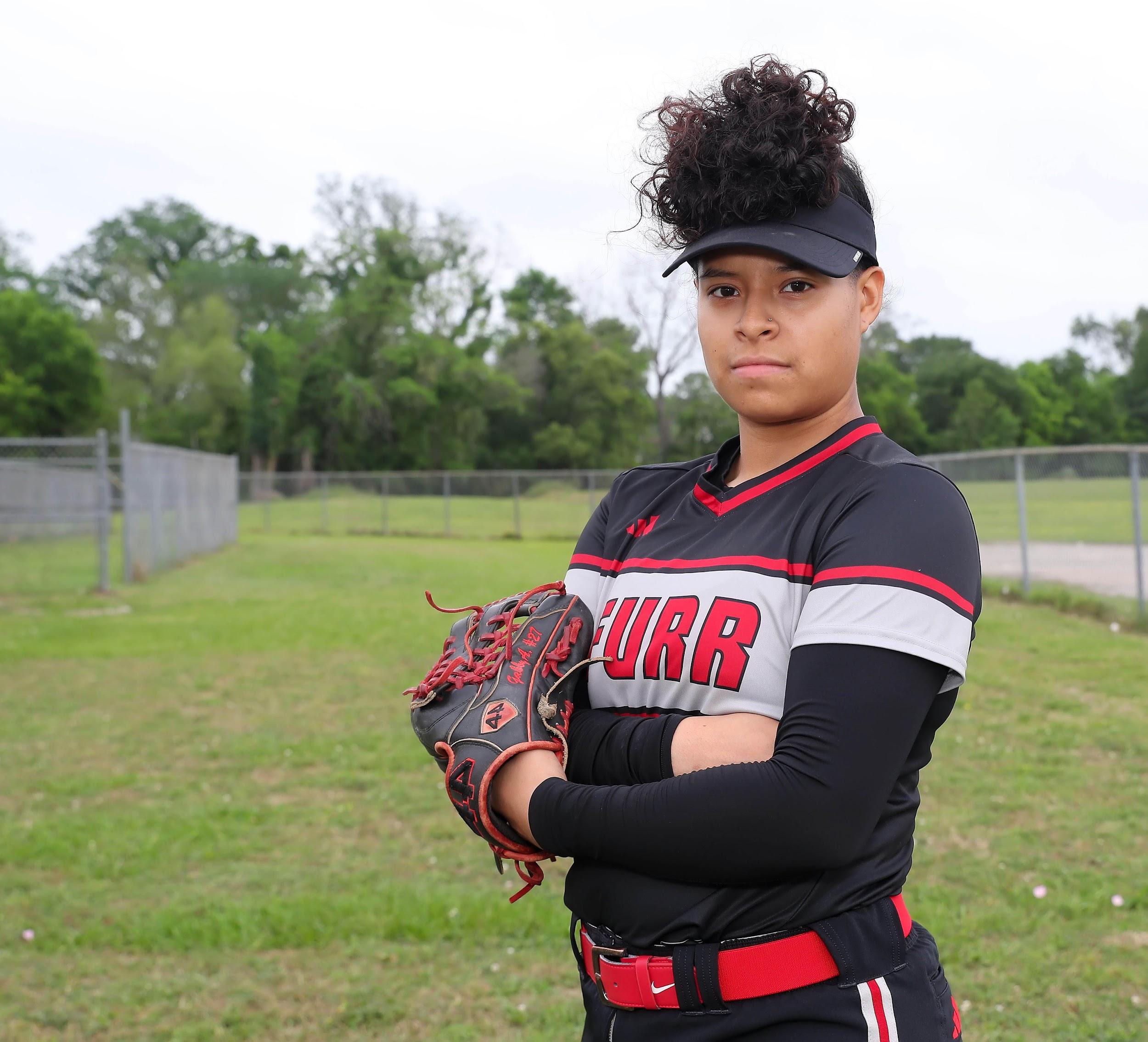 Furr’s Gabriella Antunez poses at softball field