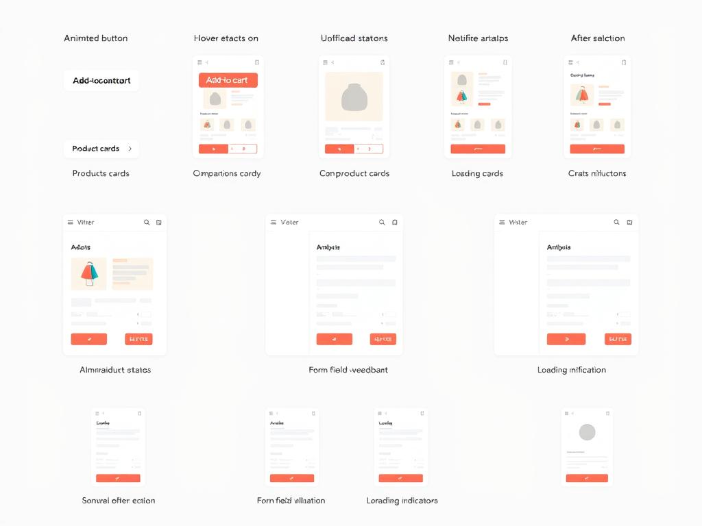 Examples of micro-interactions in ecommerce interfaces that improve user experience