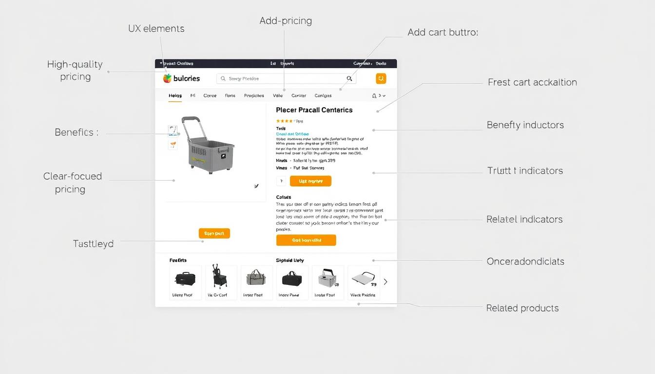 Optimized product page layout with key UX elements highlighted