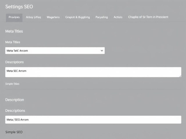 Webflow SEO settings showing basic optimization options Webflow SEO settings showing basic optimization options