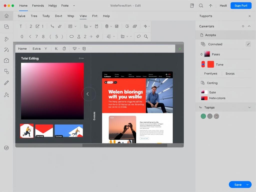 Webflow designer interface showing visual editing capabilities