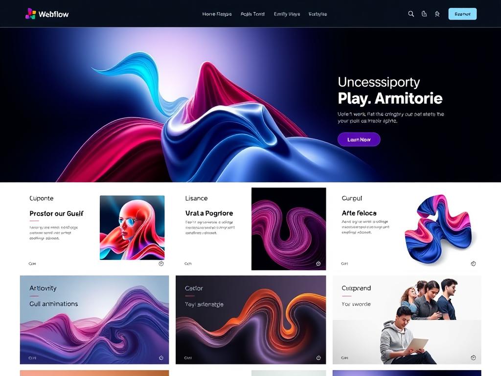Example of a portfolio website built with Webflow