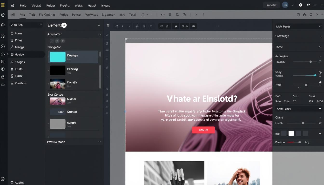 Webflow Designer interface showing the main panels and tools