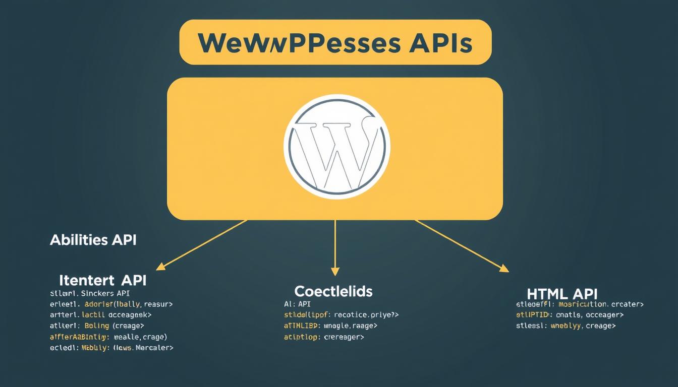 WordPress new roadmap 2025 developer APIs diagram showing interconnections between key components