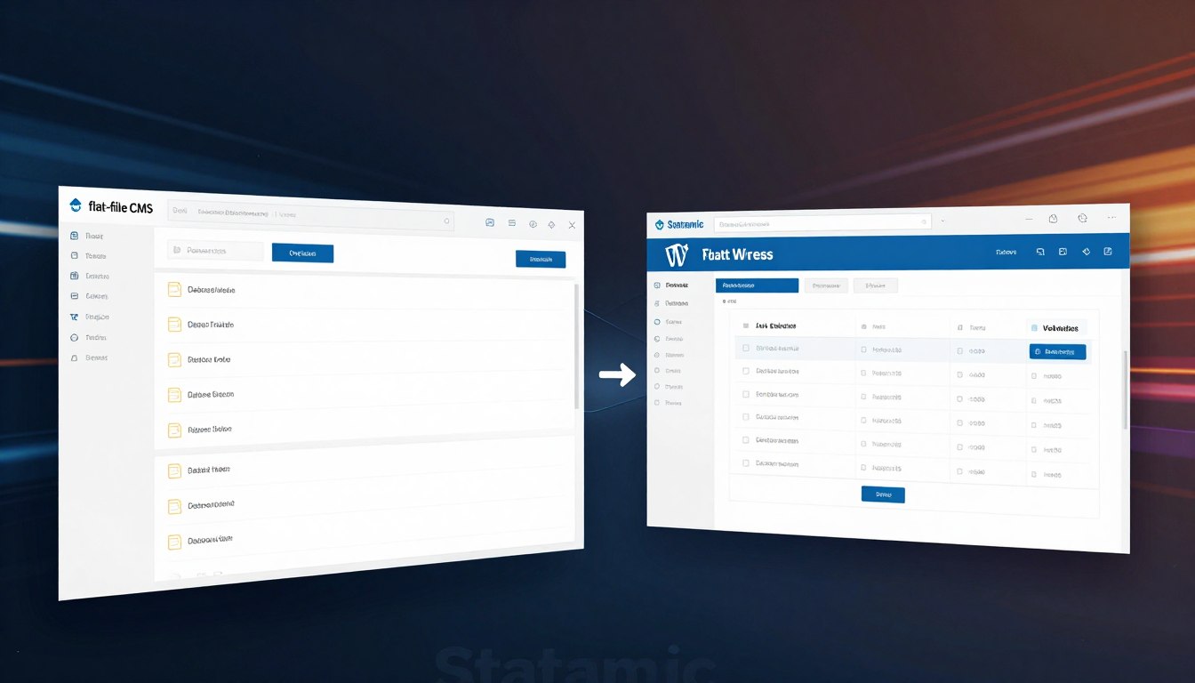 flat-file cms versus database cms speed comparison