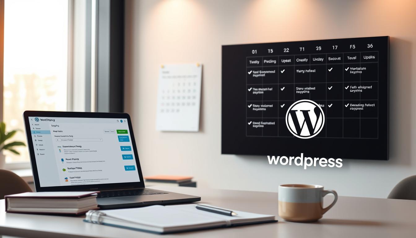 Monthly maintenance routine reducing WordPress e-commerce security risk