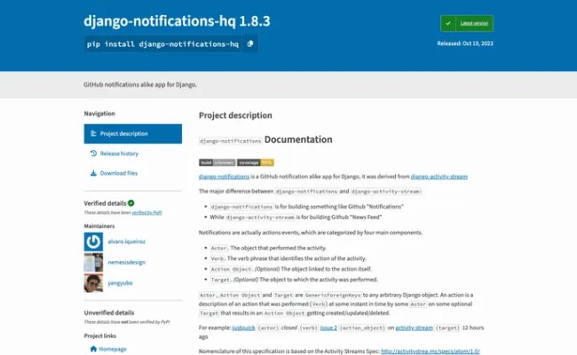 Django Notifications By Django Notifications - A Django Template | Built At Lightspeed