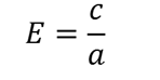 formula de excentricidad 