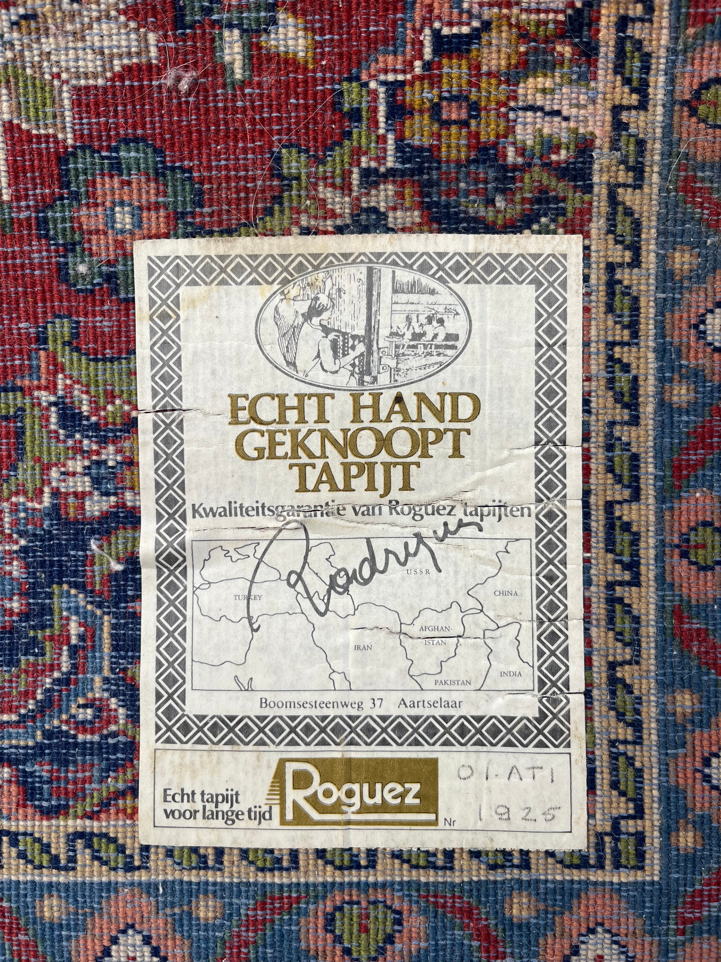 Covor oriental persan lucrat manual – model clasic Heriz / medallion, lână pe bumbac, sec. XX Covoare