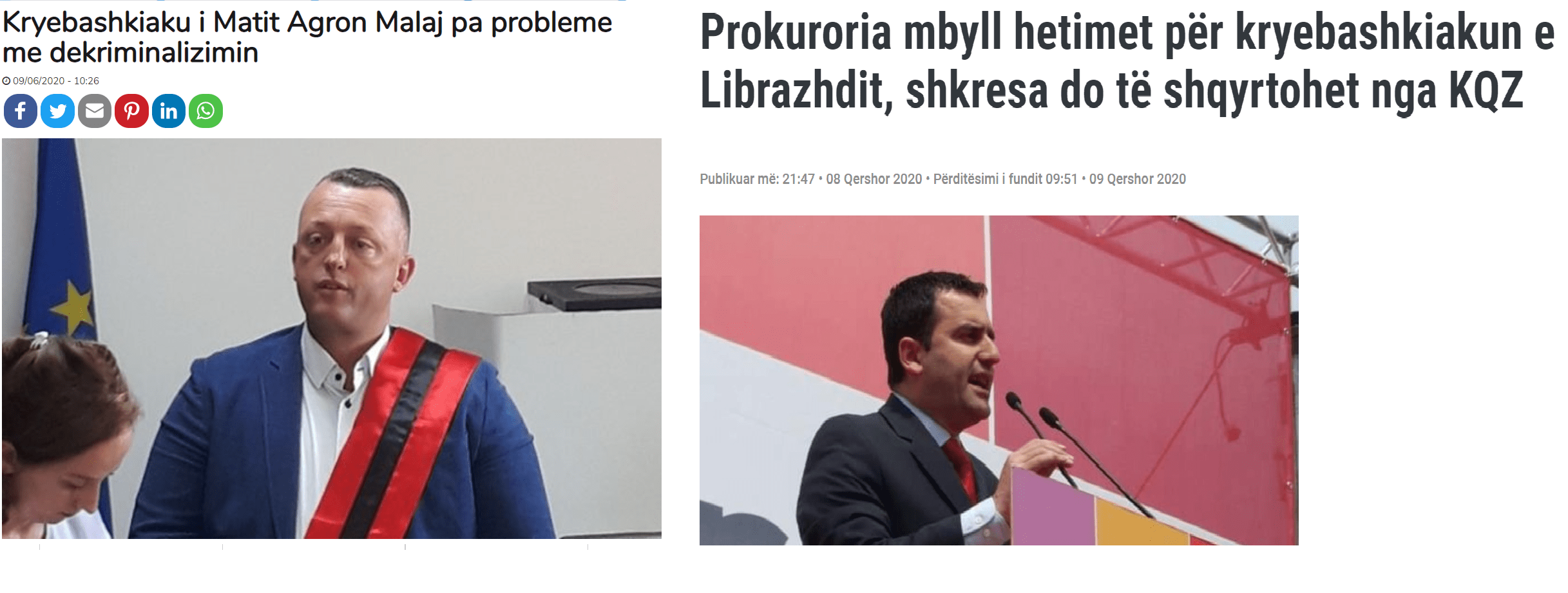 “Dekriminalizimi” po funksionon. Hetime dhe vlerësime ndaj dy kryebashkiakëve