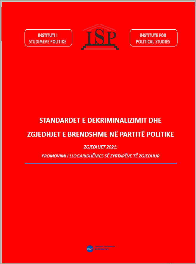 STANDARDET E DEKRIMINALIZIMIT: TRANSPARENCA DHE LLOGARIDHËNIA