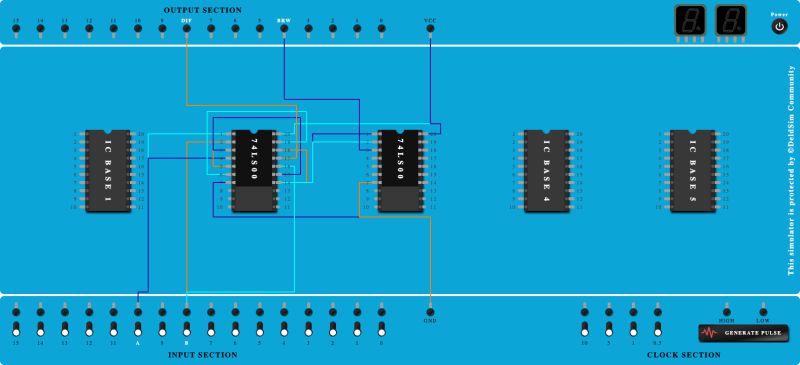 Circuitverse Half Adder Subtracter Using Basic Gates And Using - 8K Space Wallpapers for Desktop