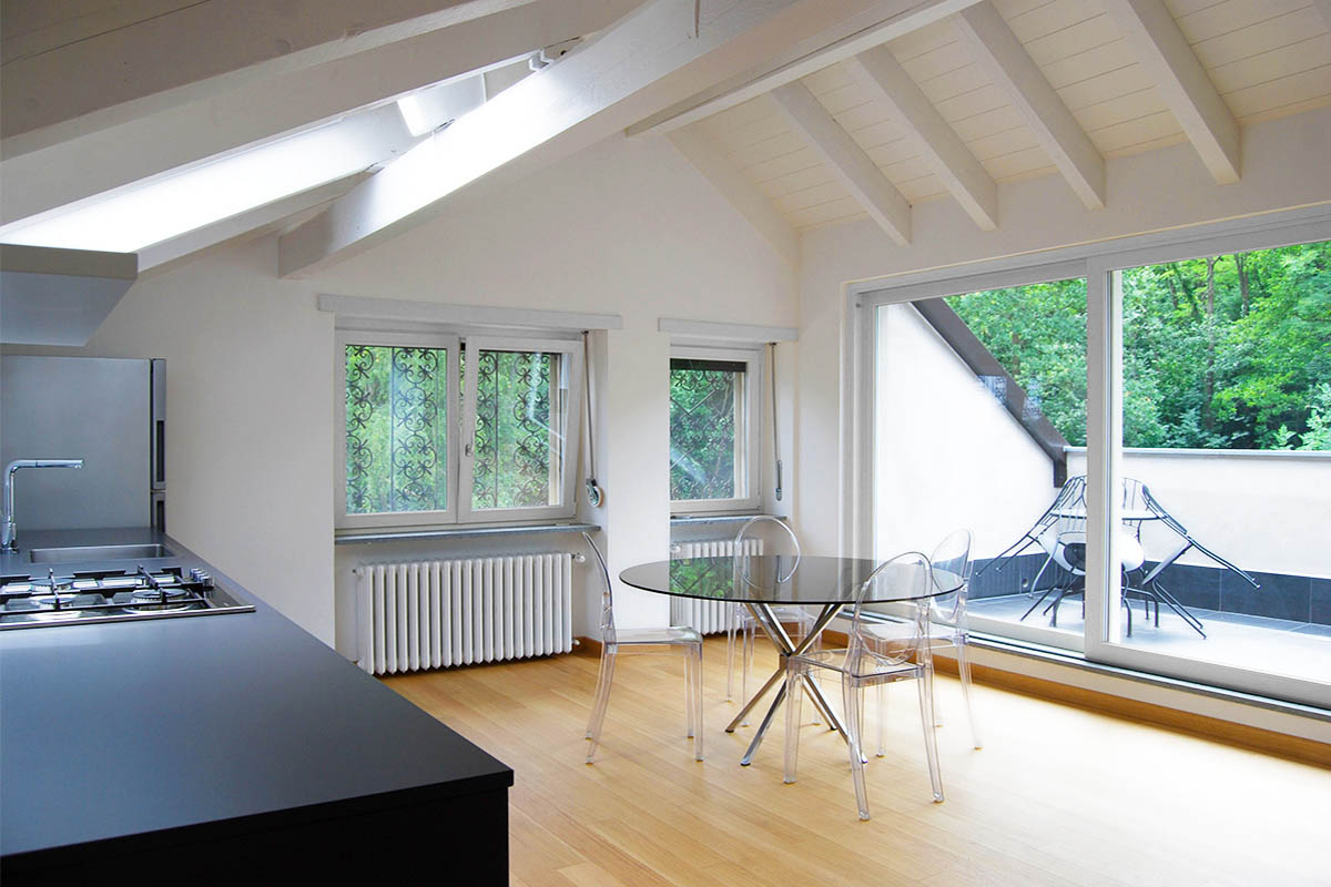 Progettazione Interni, recupero sottotetto in stile moderno | De Leo & Drasnar