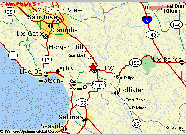 Gilroy California Map Map 