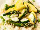 Spring Vegetable Risotto With Asparagus Peas And Squash Delicious