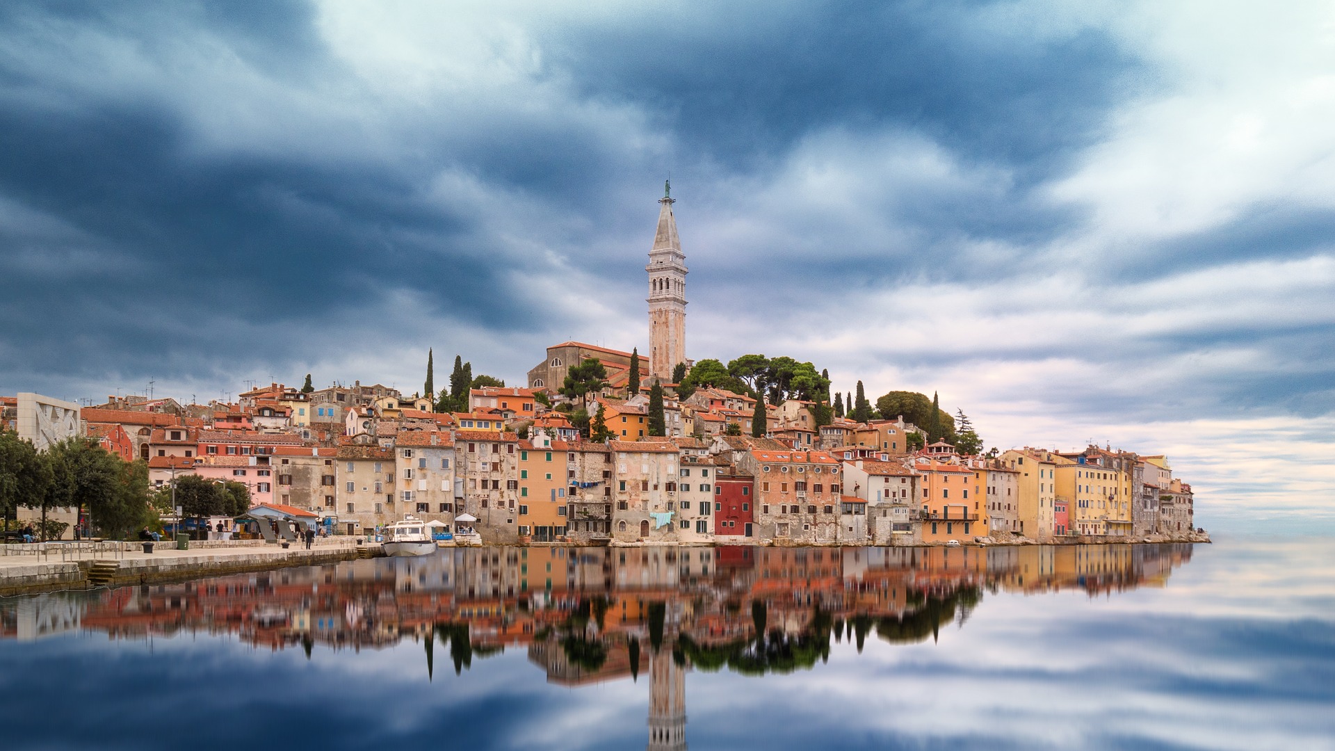 Rovigni mirroring on the sea, Croatia's road trip