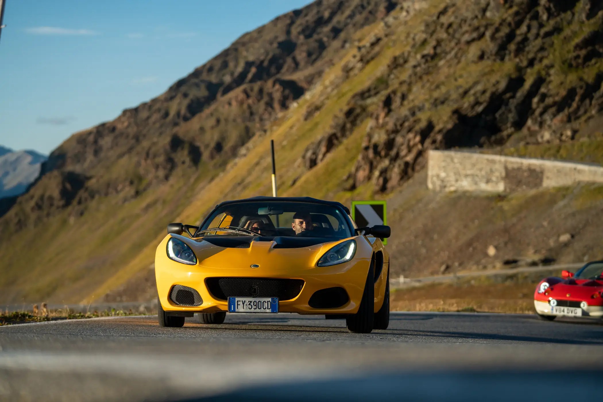 Stelvio Lotus meeting , Lotus car on the mountain pass