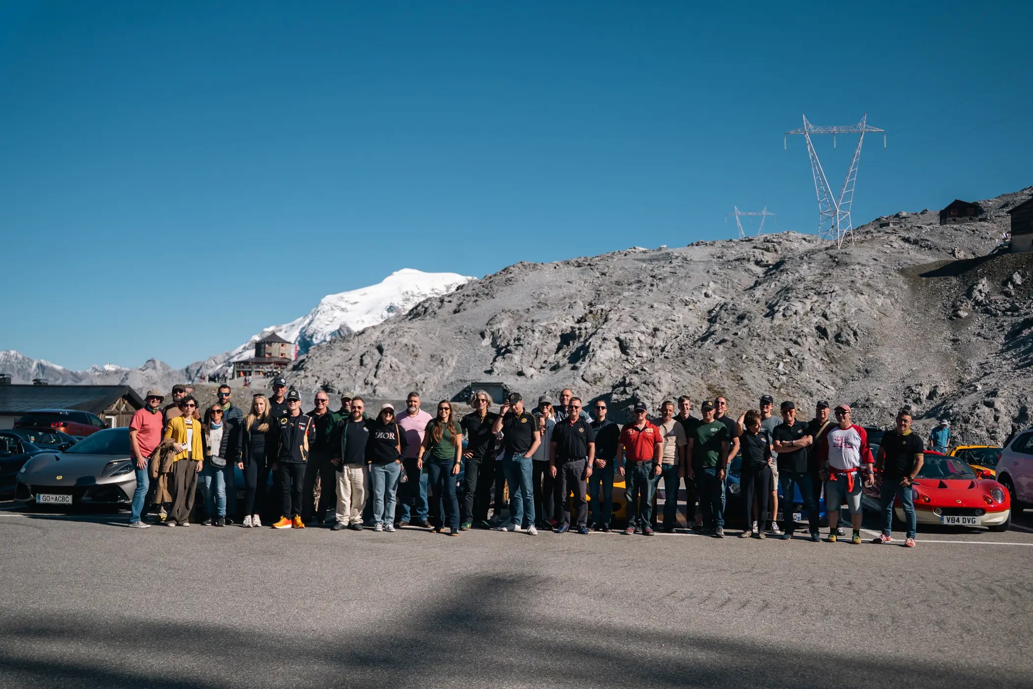 Stelvio Lotus meeting , group picture of participants