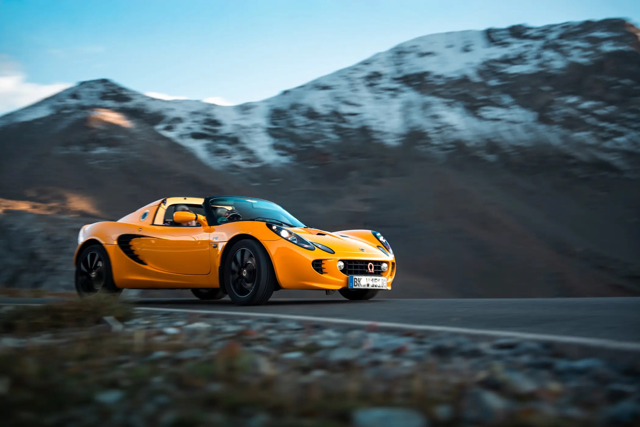 Lotus car on pass