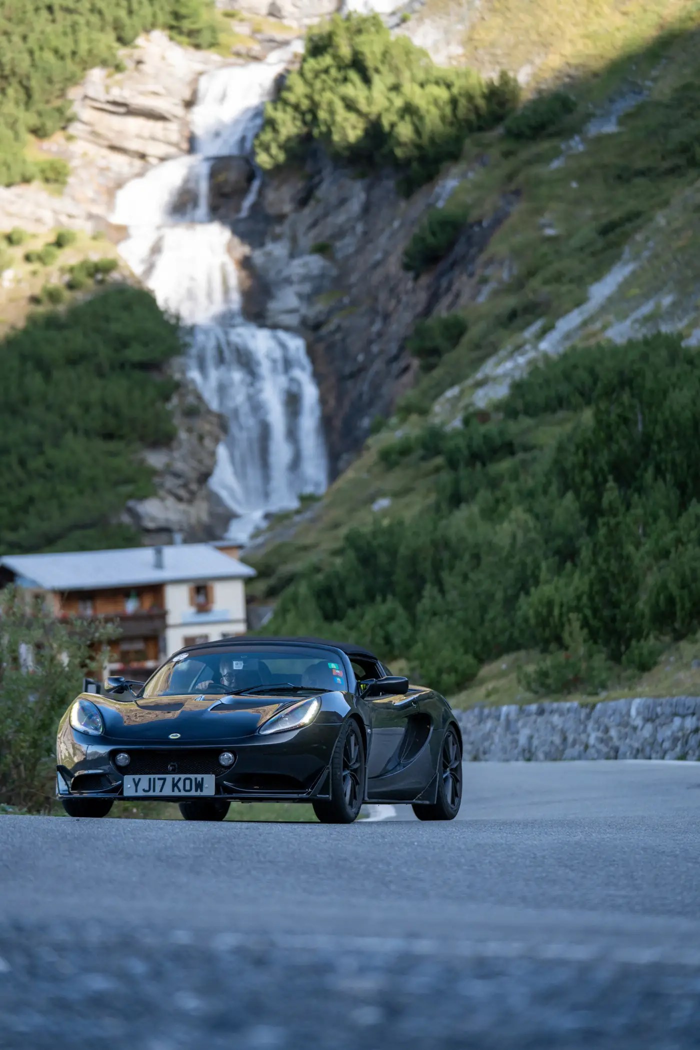 Stelvio Lotus meeting , Lotus car on the mountain pass