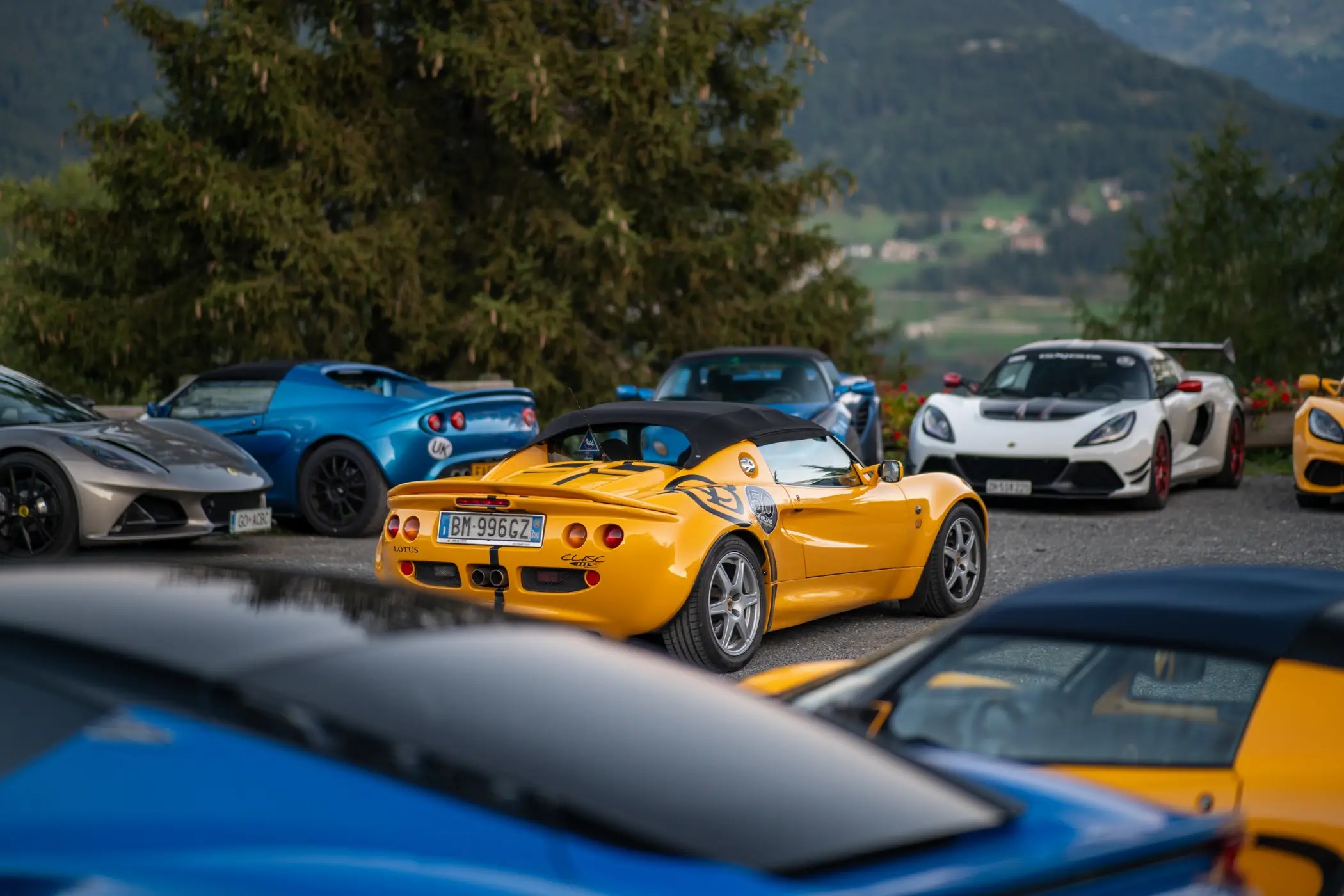 Stelvio Lotus meeting , Lotus car parked