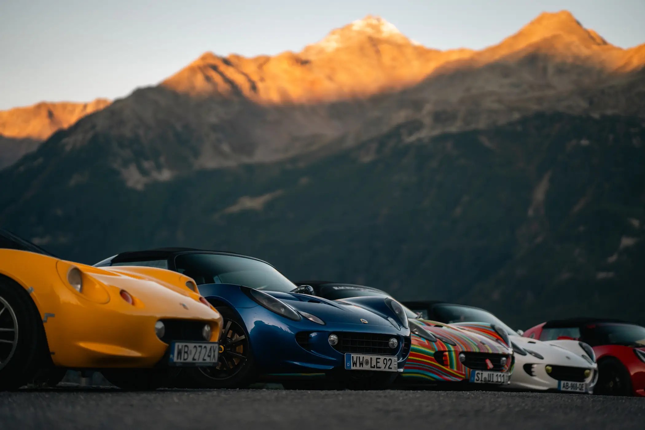 Stelvio Lotus meeting , Lotus car parked