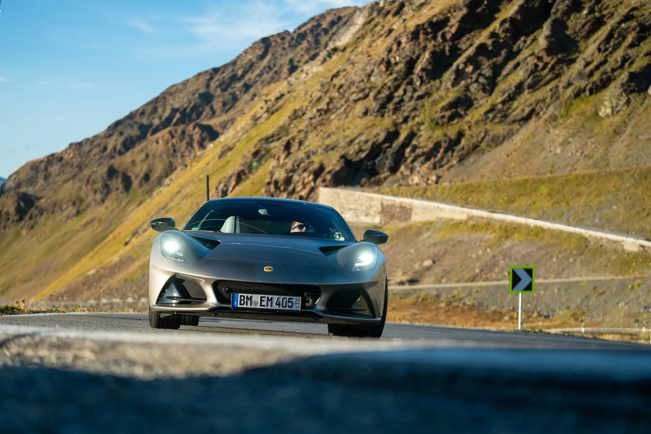 Stelvio Lotus meeting , Lotus car on the mountain pass