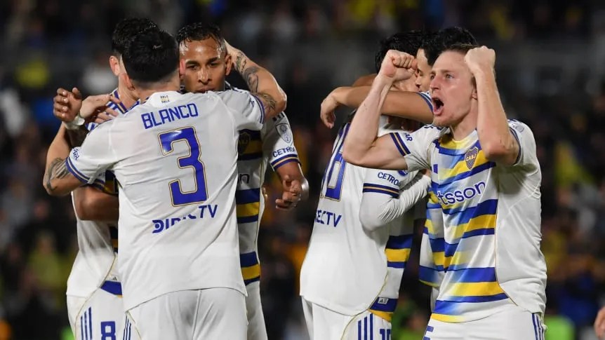 Festejo Boca vs Recoleta FC