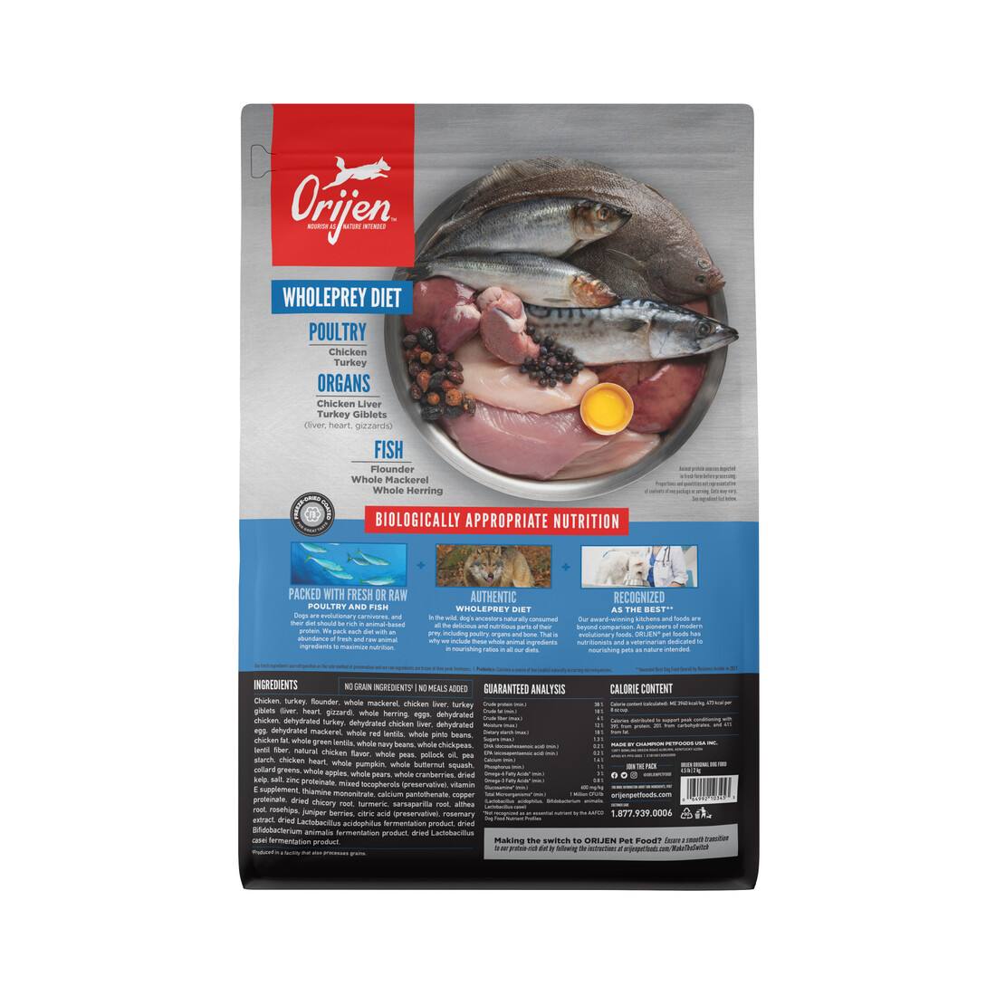 ORIJEN Dry Dog Food Original Grain Free High Protein Fresh Raw 2
