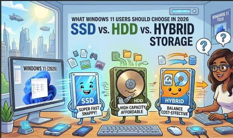 SSD vs HDD vs Hybrid Storage: What Windows 11 Users Should Choose