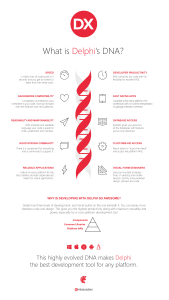 Delphi's highly evolved DNA makes it the best development tool for any platform and any project.