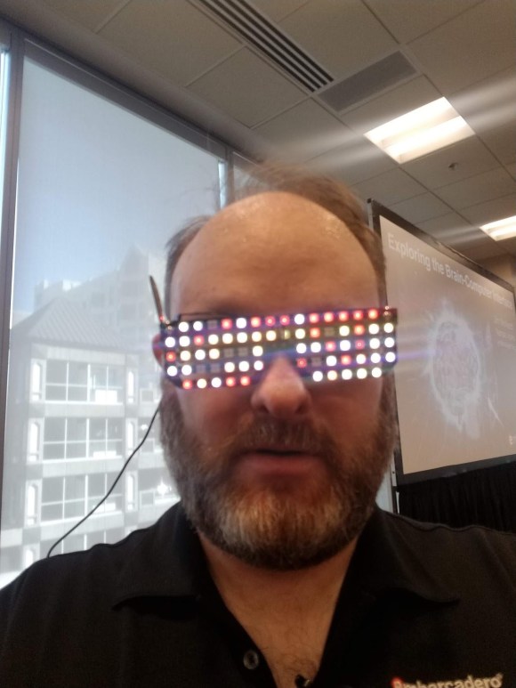 Wearing the RGB LED Shades