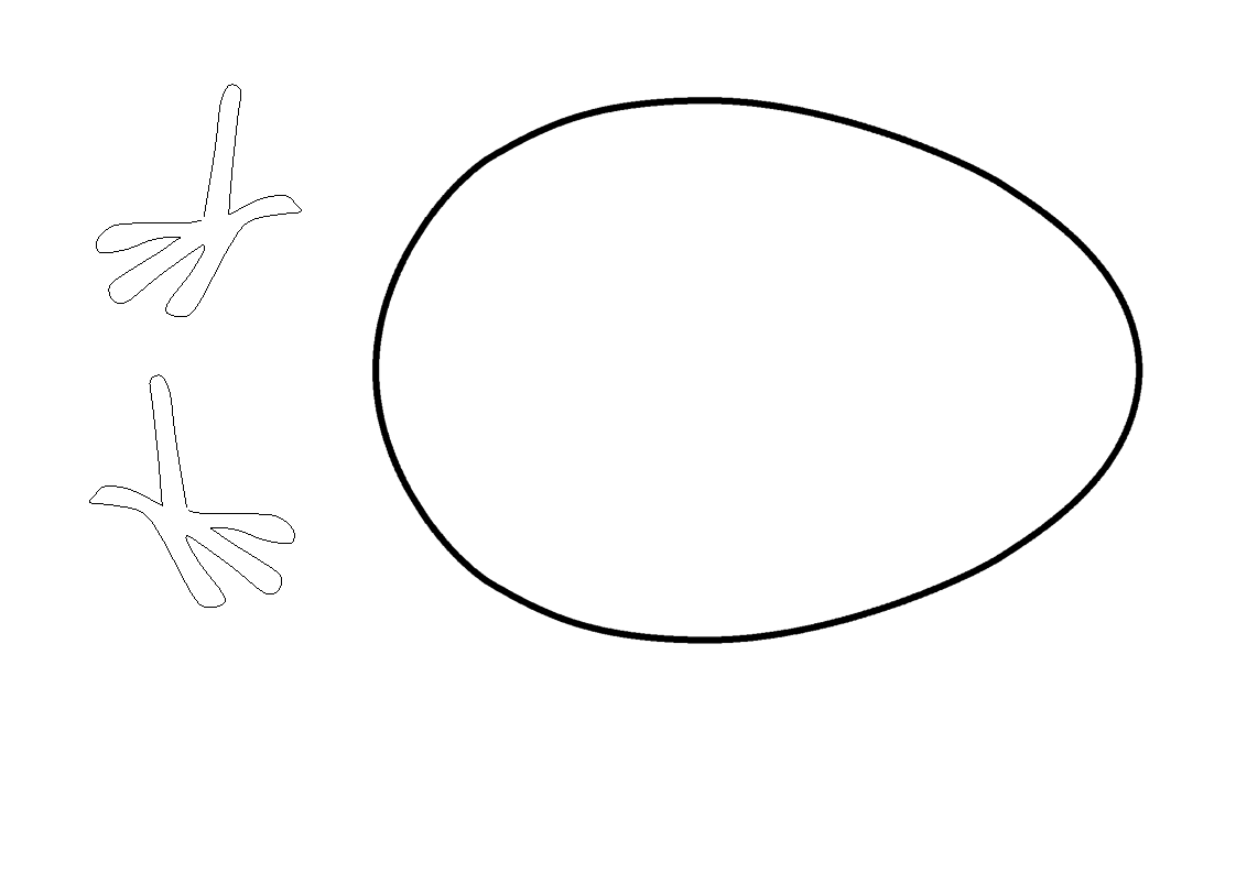 L'oeuf de pâques du dessin est en chocolat. gabarits paques oeufs