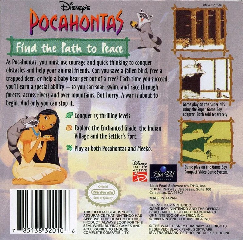 Pocahontas USA- Europe SGB Enhanced for delta emulator