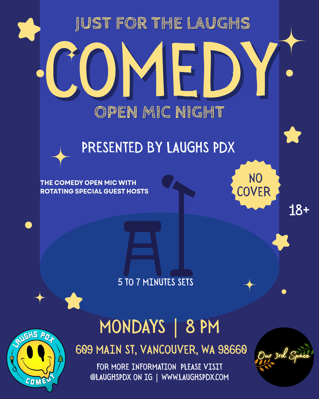JUST FOR THE LAUGHS Comedy Open Mic Night Presented By Laughs PDX