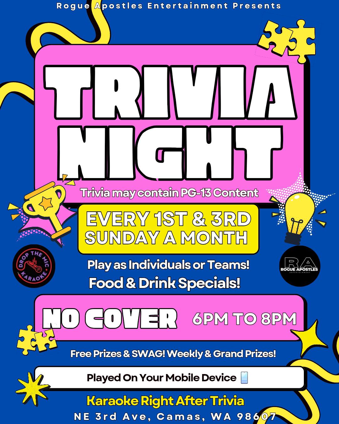 Sunday Trivia Night At Drop The Mic Karaoke