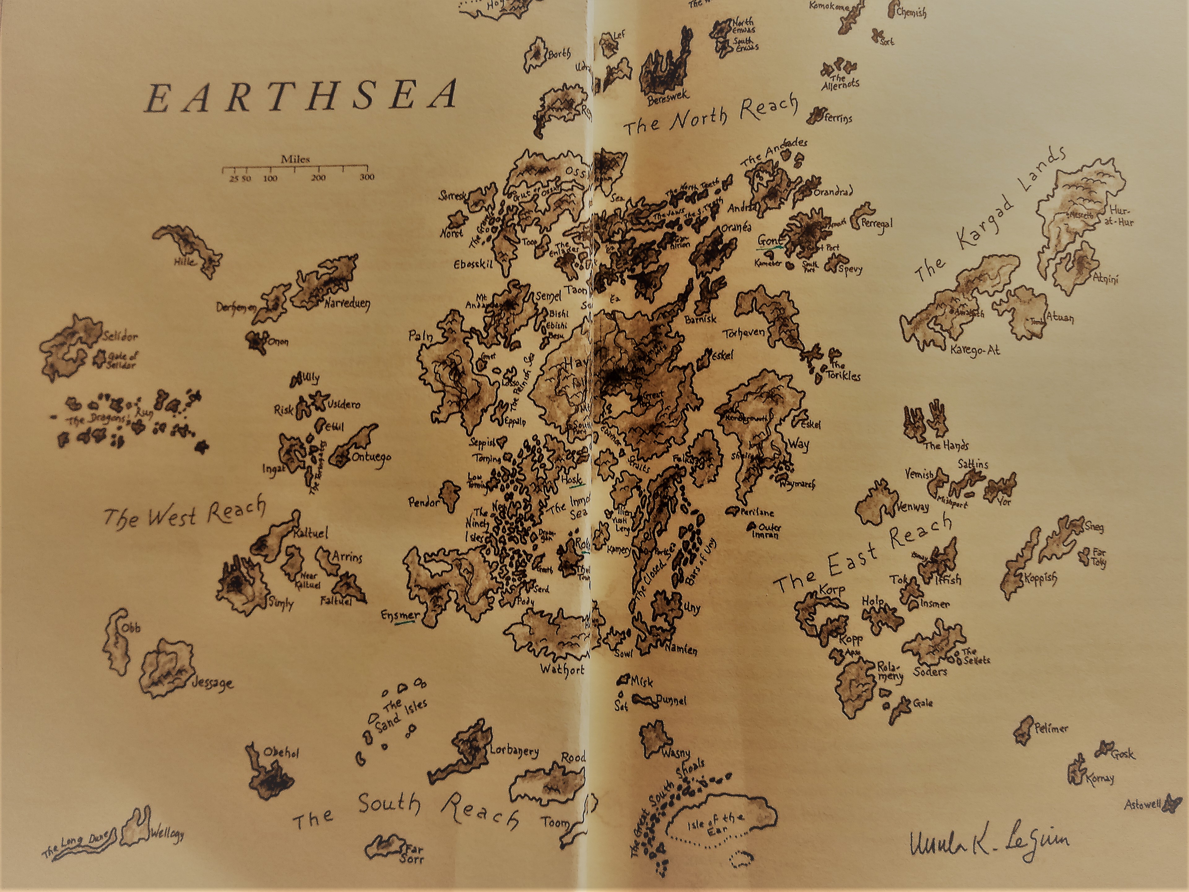 A Wizard Of Earthsea Earthsea Cycle 1 By Ursula K Le Guin Demeenimis Map 