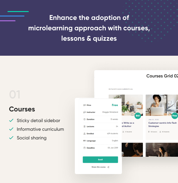 Vue education website template