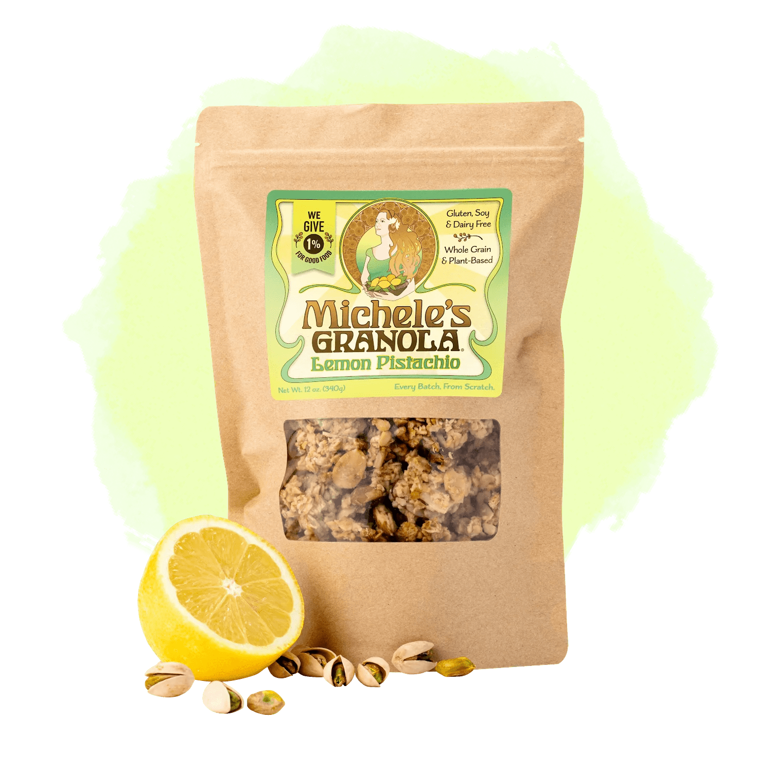 Lemon Pistachio Granola (12 oz) Michele’s Granola