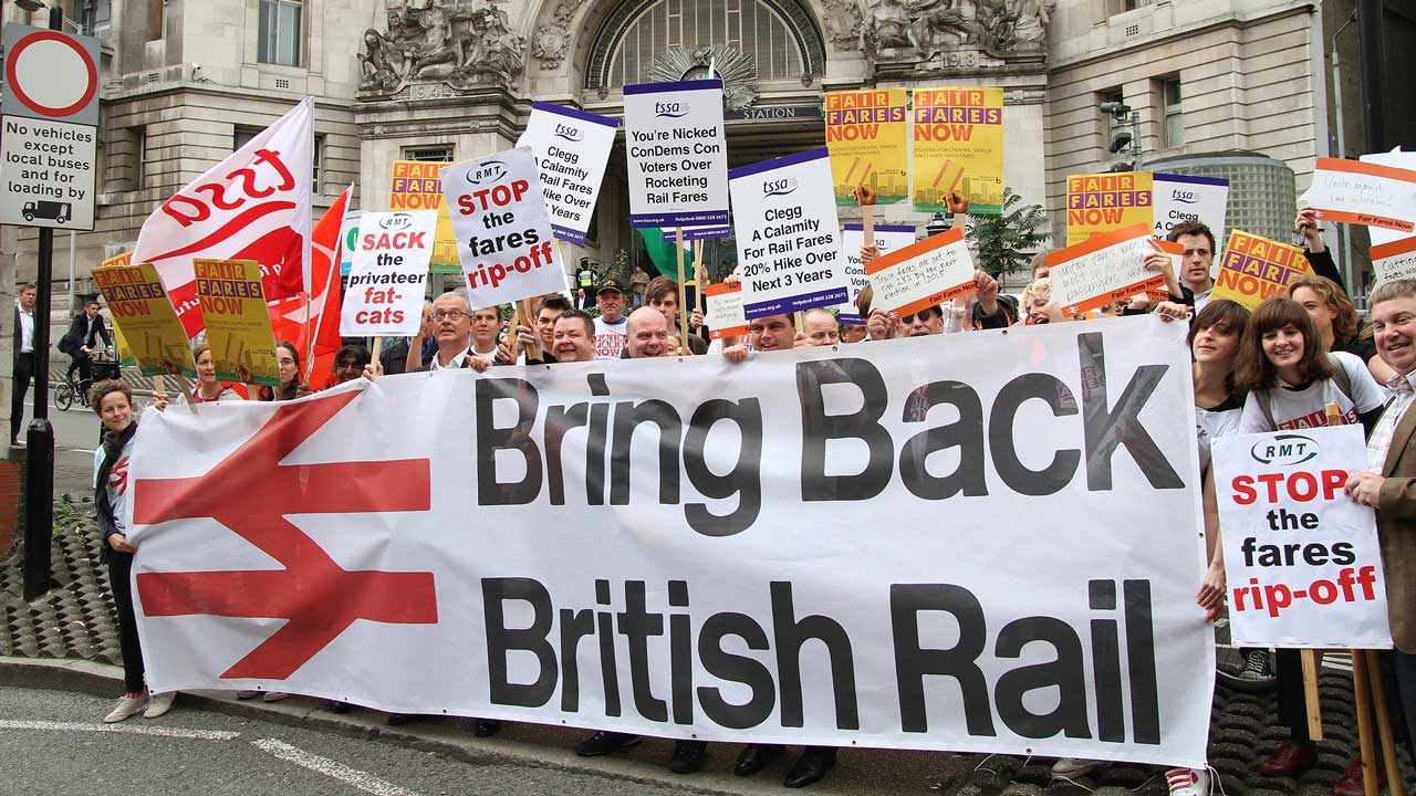 trains fare protest