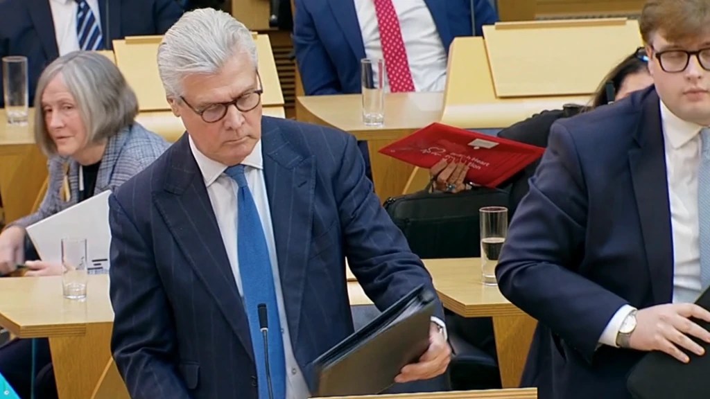 Offord brands independence debate a ‘stunt’ as he walks out of the Holyrood chamber