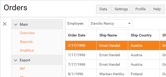 ASP.NET MVC Extension Demos | DevExpress