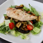Grillet kylling og aubergin