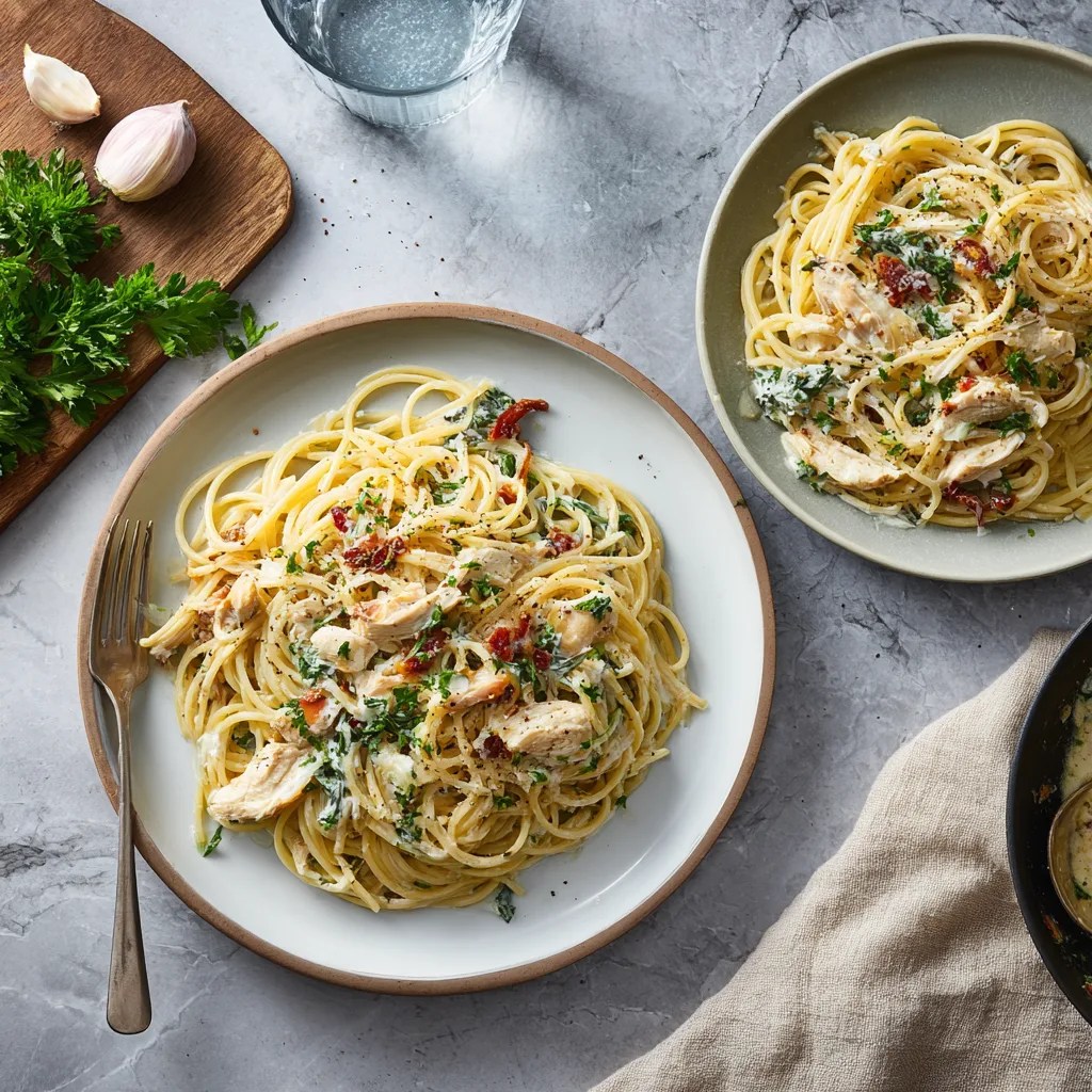 Creamy Spaghetti Chicken (Rich, Easy & Family-Favorite Dinner)