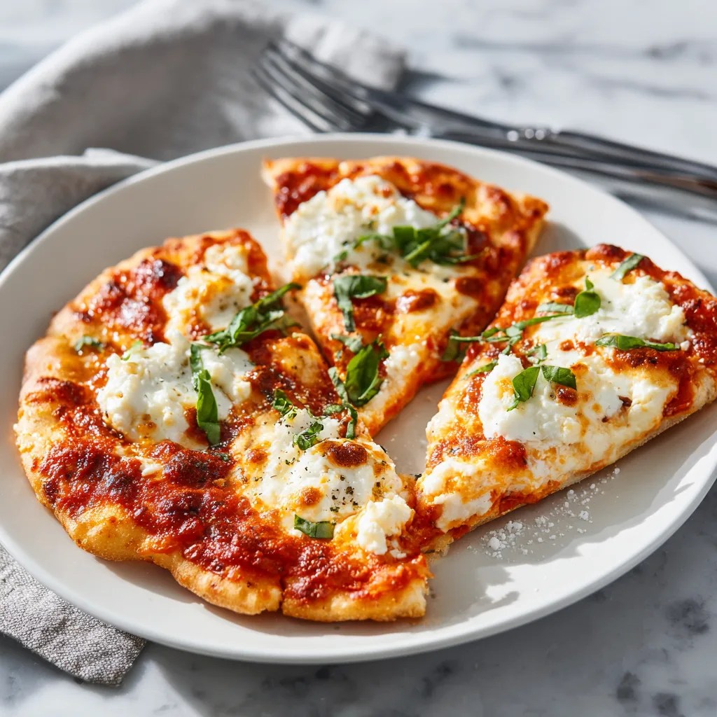 Cottage Cheese Pizza Flatbread (High-Protein & Delicious)