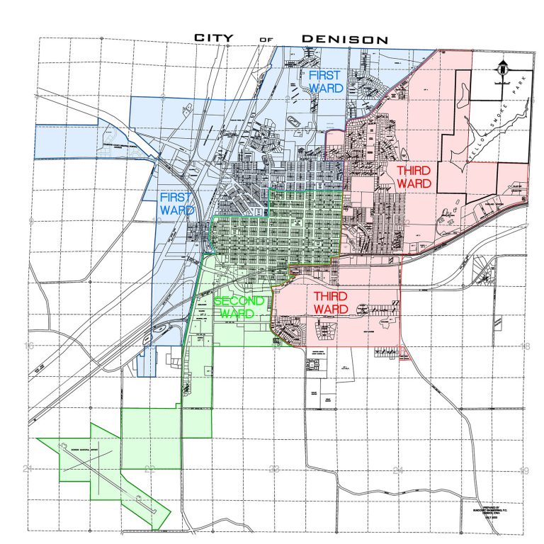Local Elected Officials City Of Denison 2012 WardMap 768x768 